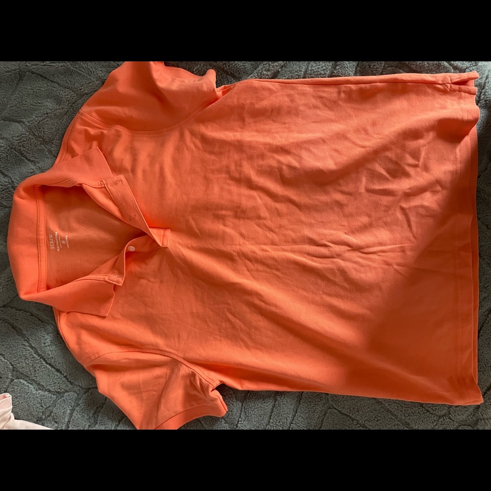 j- crew orange polo